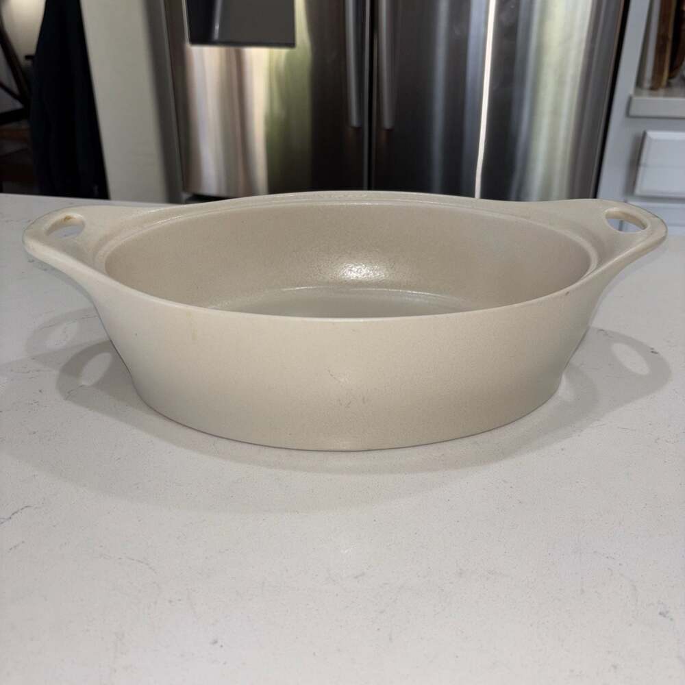 CorningWare Creations Khaki Sandstone 2 Qt Oval Casserole Baking Dish No Lid